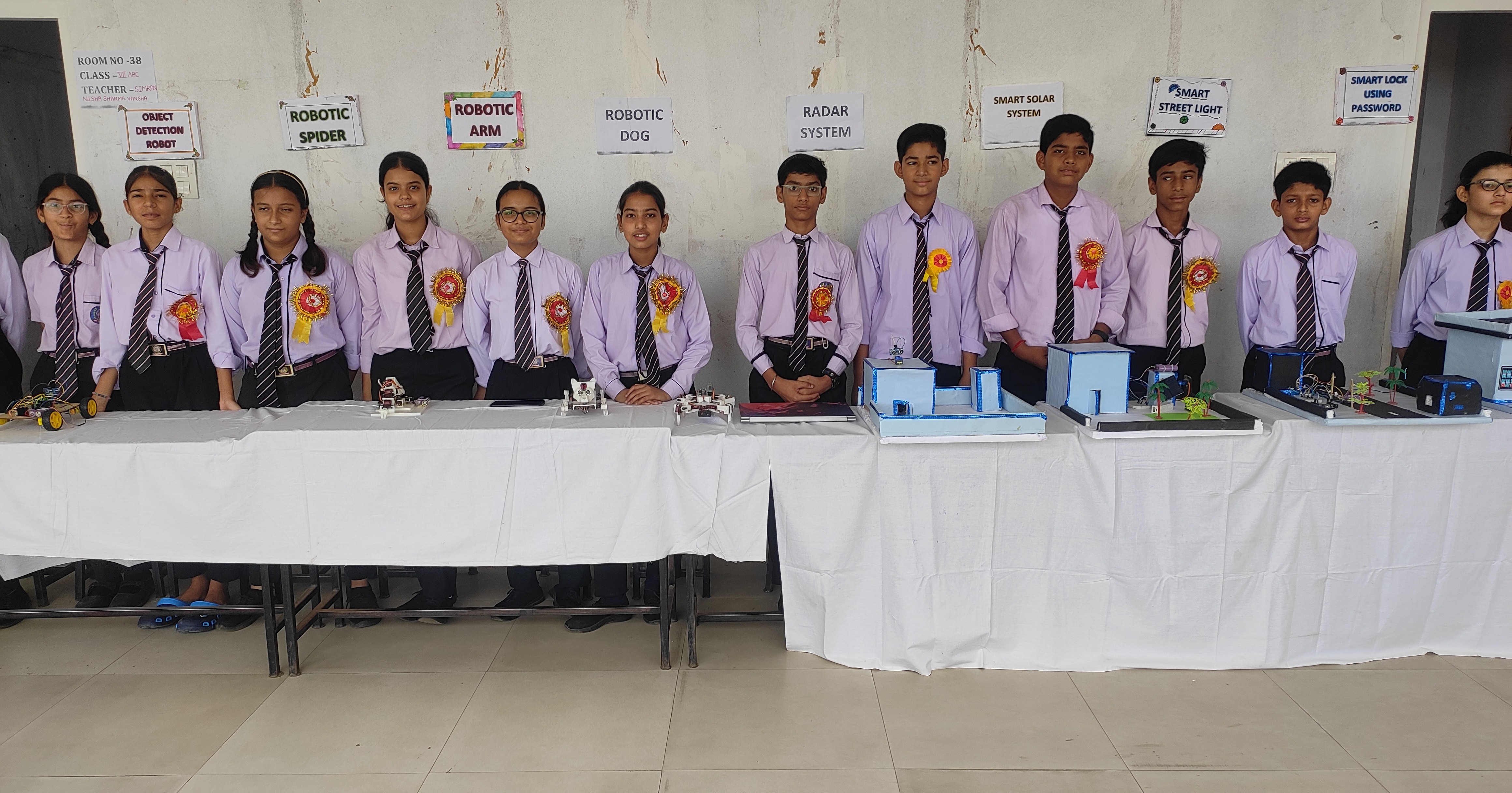 Student working on robotics project